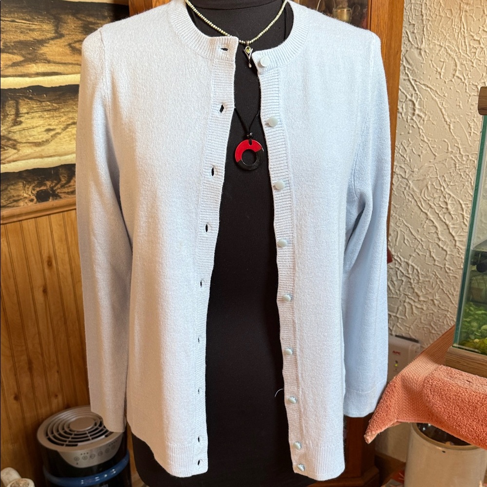 Croft & Barrow Women's Soft Blue Cardigan